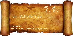 Tar Viktória névjegykártya